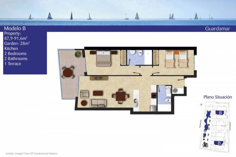 Guardamar del Segura,Alicante,España,3 Bedrooms Bedrooms,2 BathroomsBathrooms,Pisos,10236