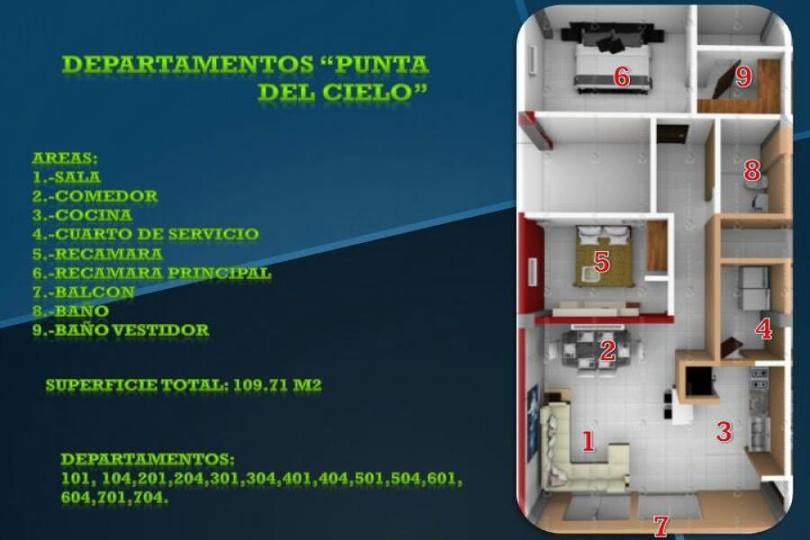 Culiacán,Sinaloa,México,2 Habitaciones Habitaciones,1 BañoBaños,Apartamentos,Punta del Cielo,Blvd. Rotarismo,2,2381