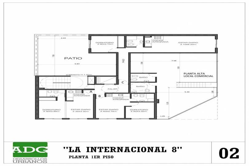 Rosario,Santa Fe,1 Dormitorio Habitaciones,1 BañoBaños,Departamentos,San Juan,2,1152