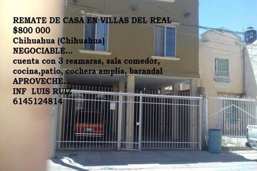 Chihuahua,Chihuahua,México,3 Habitaciones Habitaciones,1 BañoBaños,Casas,1,2907