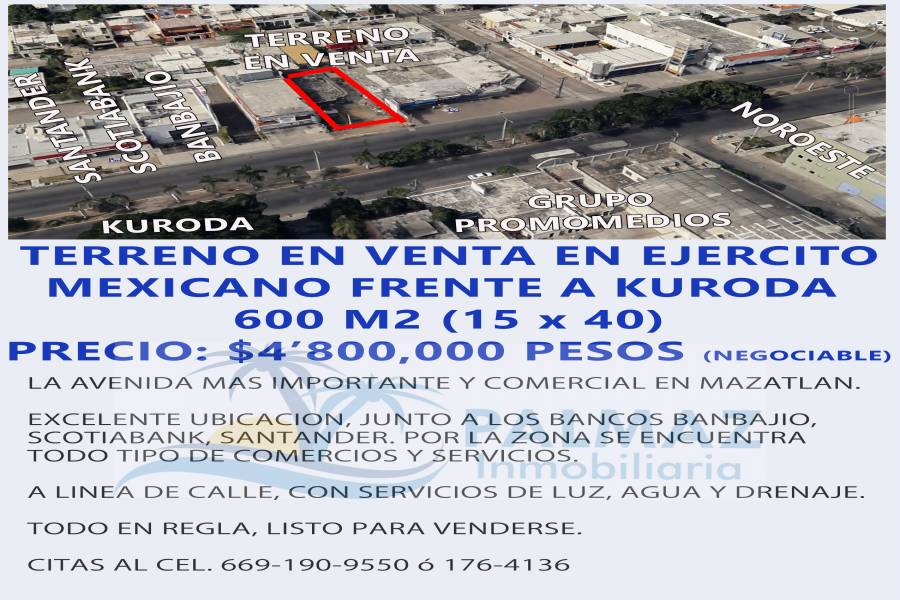 Mazatlán,Sinaloa,México,Lotes-Terrenos,Ejercito Mexicano,2956