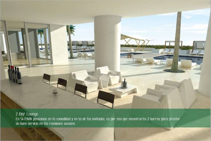 Cartagena,Bolívar,Colombia,2 Habitaciones Habitaciones,2 BañosBaños,Apartamentos,Park 54,Transversal 54 No. 40 - 161,2990