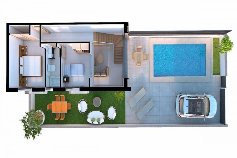 Santa Pola,Alicante,España,3 Bedrooms Bedrooms,2 BathroomsBathrooms,Bungalow,22484