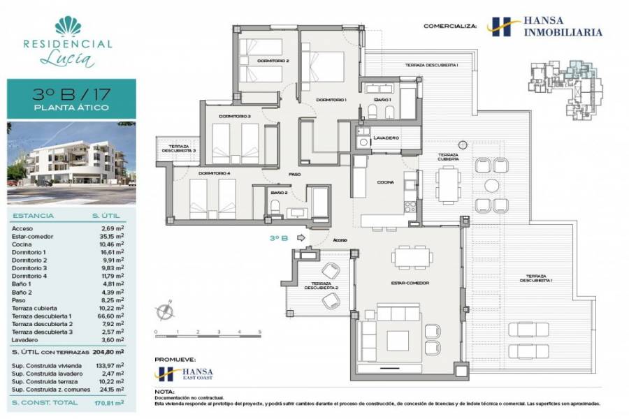 San Juan playa,Alicante,España,4 Bedrooms Bedrooms,2 BathroomsBathrooms,Atico,24684