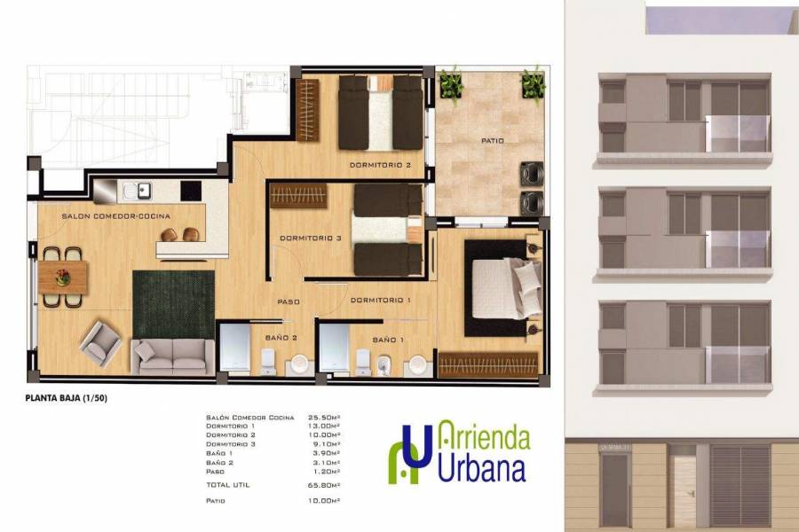 Elche,Alicante,España,3 Bedrooms Bedrooms,2 BathroomsBathrooms,Apartamentos,26565