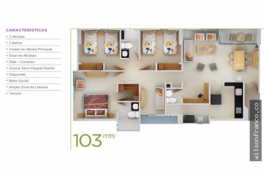 Cartagena de Indias,Bolivar,Colombia,3 Bedrooms Bedrooms,3 BathroomsBathrooms,Apartamentos,3456