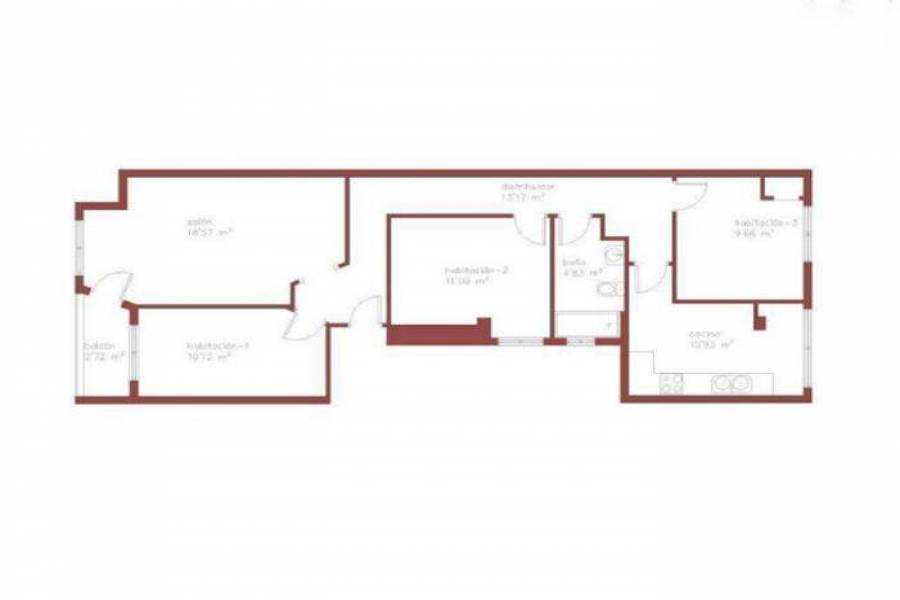 Dénia,Alicante,España,3 Bedrooms Bedrooms,1 BañoBathrooms,Apartamentos,30554