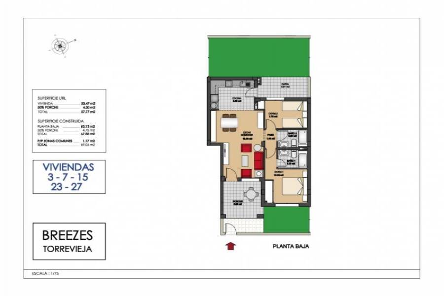 Torrevieja,Alicante,España,2 Bedrooms Bedrooms,2 BathroomsBathrooms,Bungalow,31917