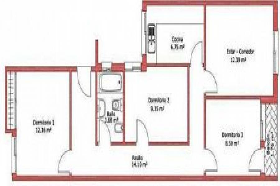 Valencia,Valencia,España,3 Bedrooms Bedrooms,1 BañoBathrooms,Apartamentos,4375