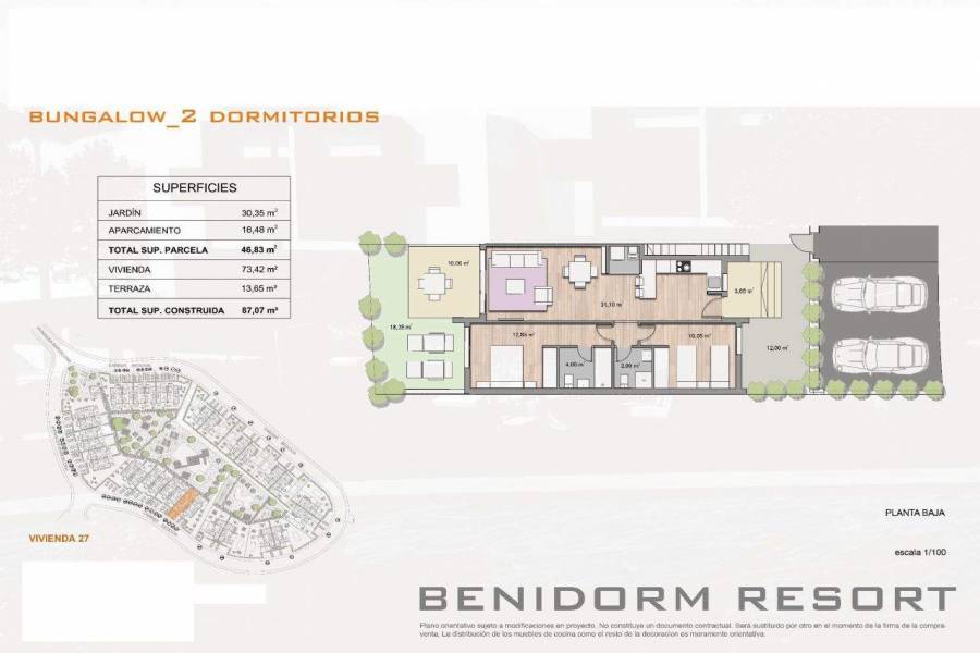Finestrat,Alicante,España,2 Bedrooms Bedrooms,2 BathroomsBathrooms,Bungalow,39733