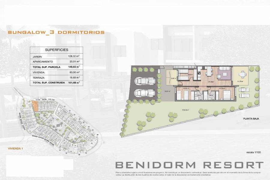 Finestrat,Alicante,España,3 Bedrooms Bedrooms,2 BathroomsBathrooms,Bungalow,39735