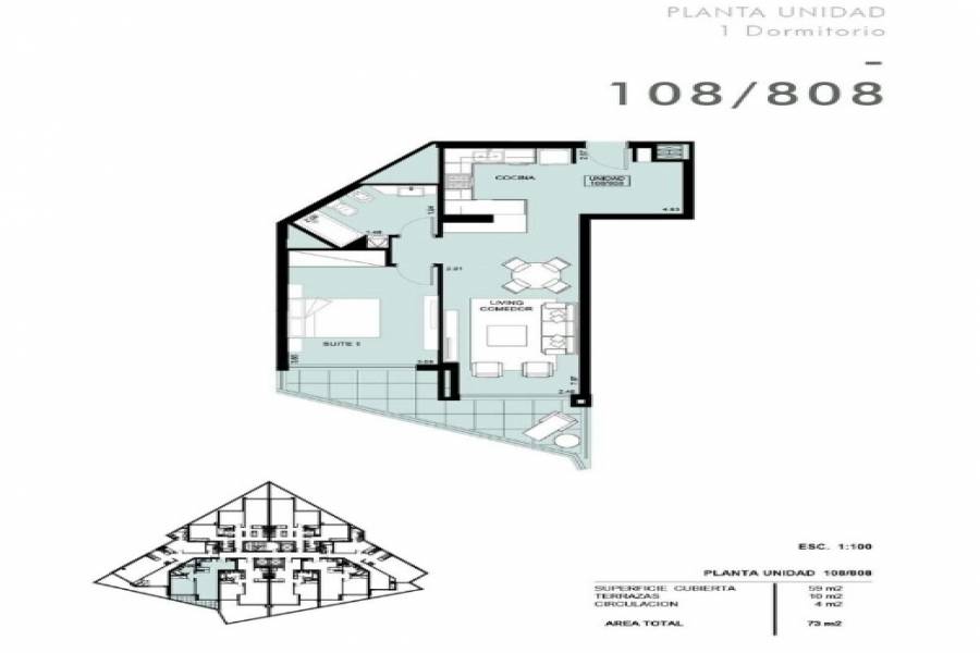 Punta del Este, Maldonado, Uruguay, 1 Dormitorio Bedrooms, ,1 BañoBathrooms,Apartamentos,Venta,41745