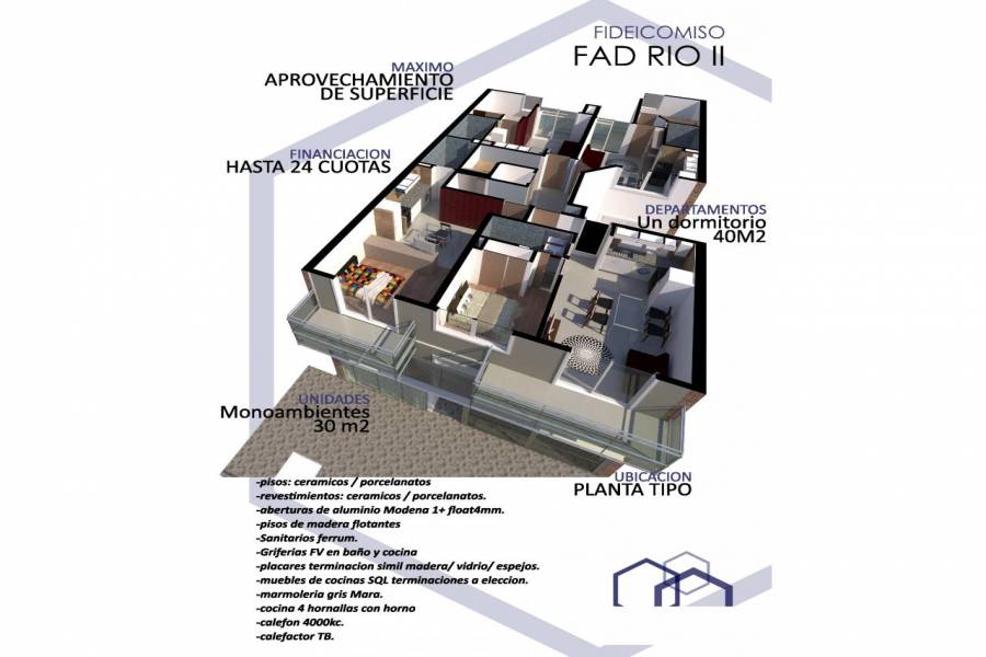Rosario,Santa Fe,1 Dormitorio Habitaciones,1 BañoBaños,Departamentos,FAD RIO II,Rio de Janeiro,1418