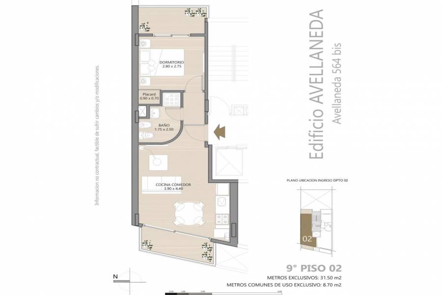 Rosario,Santa Fe,1 Dormitorio Habitaciones,1 BañoBaños,Departamentos,Avellaneda 564 bis,Bv Avellaneda,7,1419