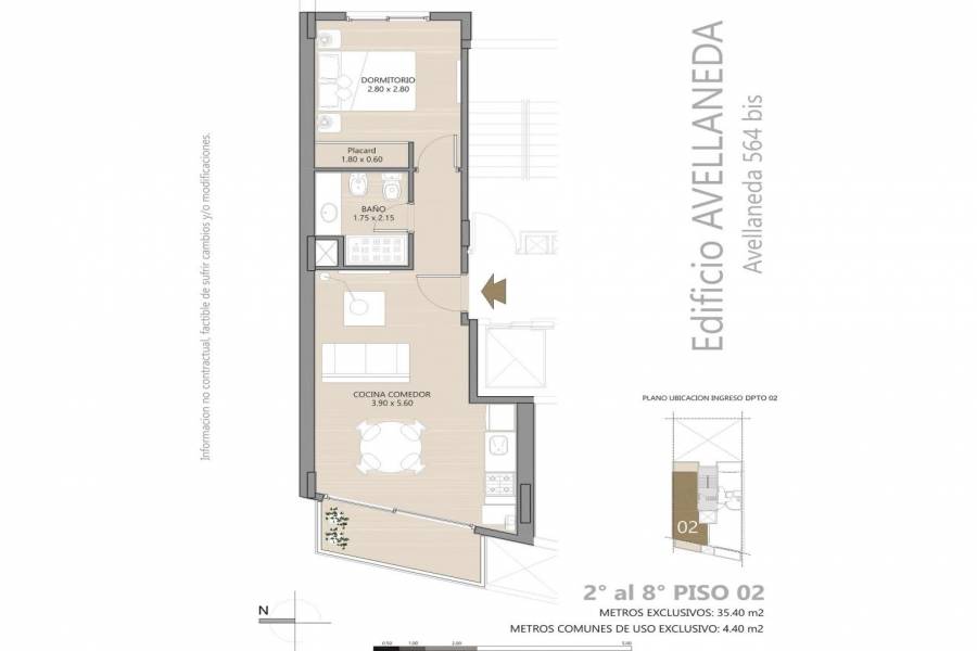 Rosario,Santa Fe,1 Dormitorio Habitaciones,1 BañoBaños,Departamentos,Avellaneda 564 bis,Bv Avellaneda,7,1419