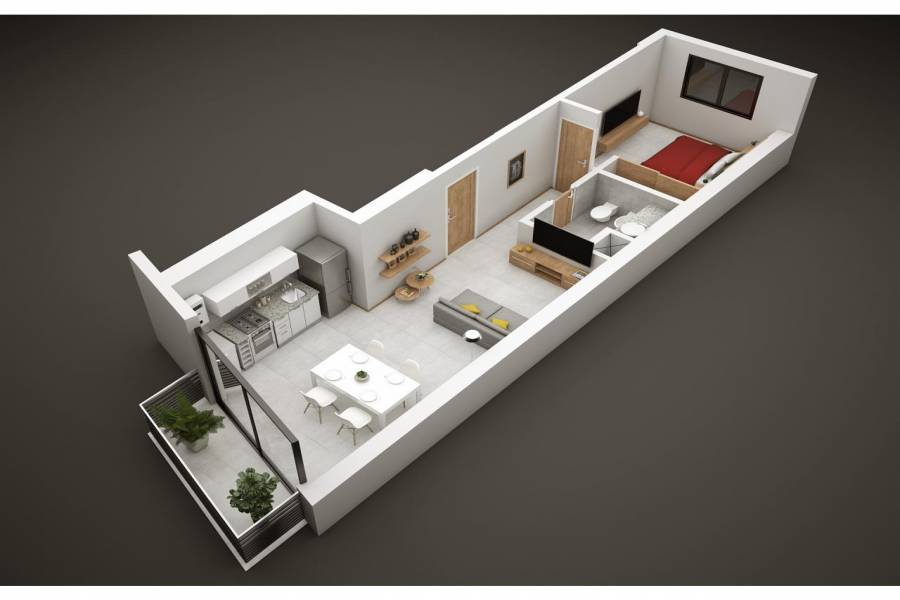 Rosario,Santa Fe,1 Dormitorio Habitaciones,1 BañoBaños,Departamentos,Avellaneda 564 bis,Bv Avellaneda,7,1419