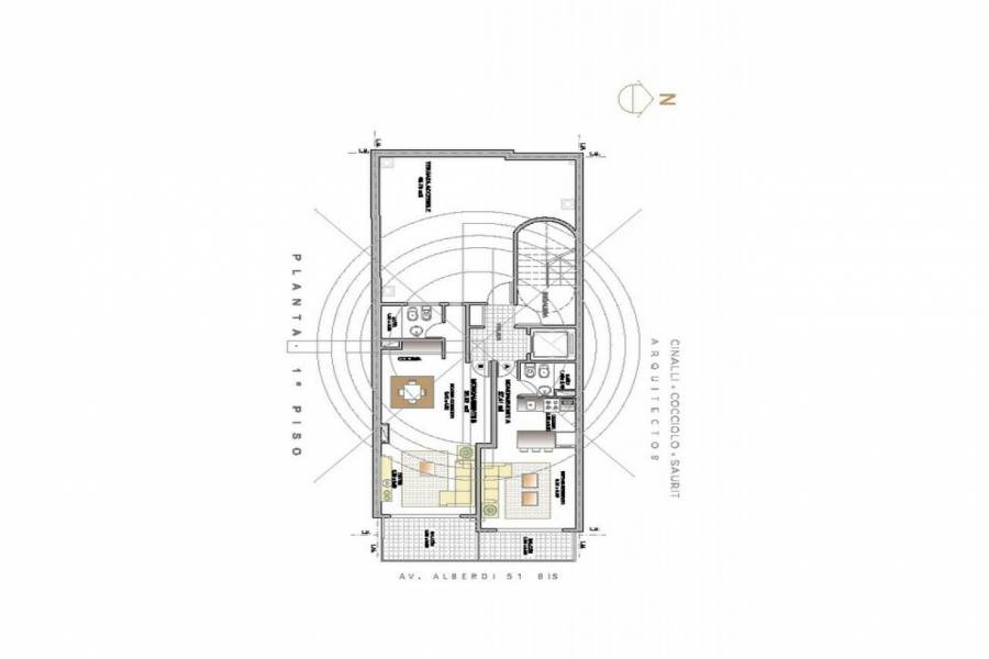 Rosario,Santa Fe,1 BañoBaños,Departamentos,Edificio Vacri,Av. Alberdi,3,1443