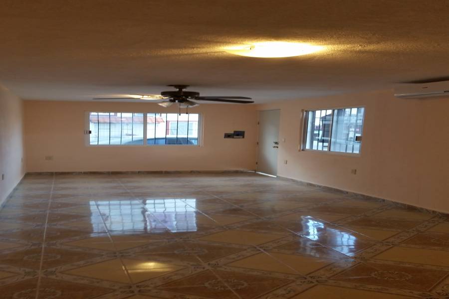 Sala, comedor con ventilador de techo