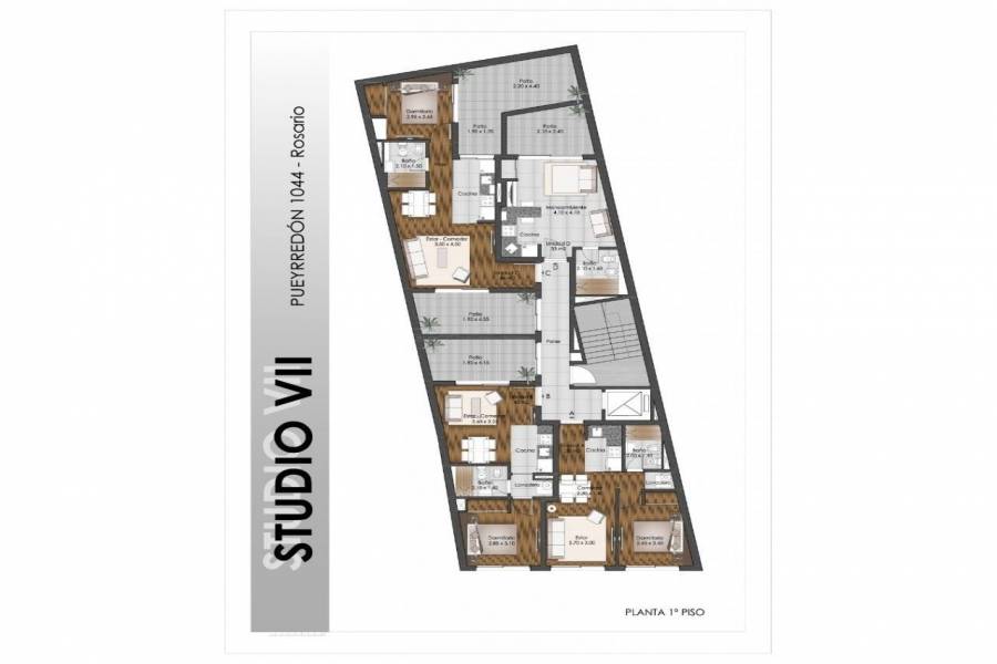Rosario,Santa Fe,1 Dormitorio Habitaciones,1 BañoBaños,Departamentos,Studio VII,Pueyrredon,2,1562