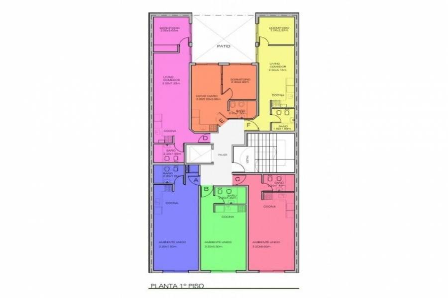 Rosario,Santa Fe,1 Dormitorio Habitaciones,1 BañoBaños,Departamentos,La Internacional 9,Jujuy,3,1563