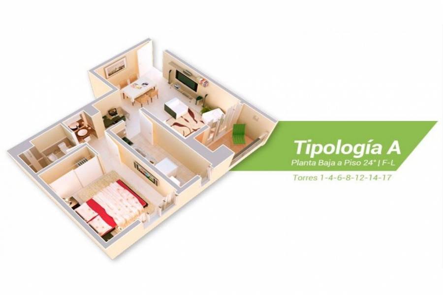 Cordoba,Córdoba,1 Dormitorio Habitaciones,1 BañoBaños,Departamentos,Ciudad Gama,Av. Colon,1630