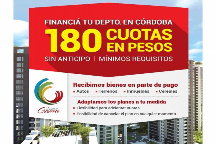 Cordoba,Córdoba,1 Dormitorio Habitaciones,1 BañoBaños,Departamentos,Ciudad Gama,Av. Colon,1630