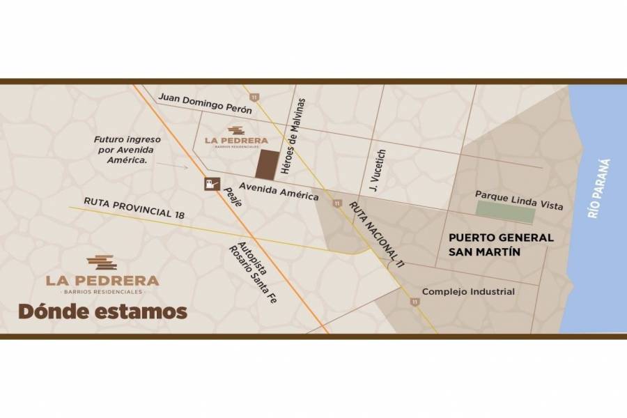 Puerto Gral San Martin,Santa Fe,Argentina,Lotes-Terrenos,Barrio La Pedrera,Av. America y Heroes de Malvinas,1650