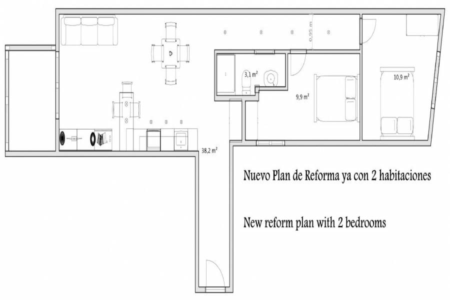 Alicante,Alicante,España,2 Bedrooms Bedrooms,1 BañoBathrooms,Apartamentos,Avenida Denia,1,8191