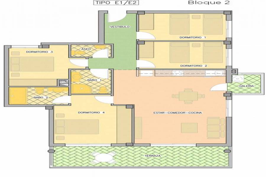 Santa Pola,Alicante,España,3 Bedrooms Bedrooms,2 BathroomsBathrooms,Pisos,9357