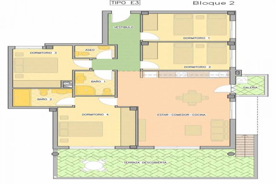 Santa Pola,Alicante,España,3 Bedrooms Bedrooms,2 BathroomsBathrooms,Pisos,9357